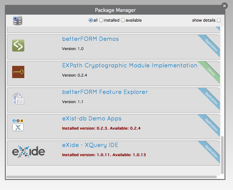 Available Updates to Installed Packages Available Updates to Installed Packages